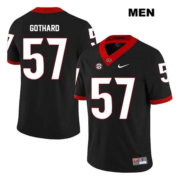 Georgia Bulldogs Men's Daniel Gothard #57 NCAA Legend Authentic Black Nike Stitched College Football Jersey FIP7856HP